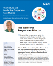 Changing healthcare cultures – through collective leadership: The Workforce Programmes Director